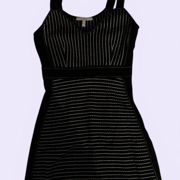 Derek Lam 10 Crosby Black Striped Bodycon Knit Dress Sleeveless Size 4 - Picture 3 of 6